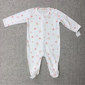 Baby Club Chic 6-9m Pima Cotton Floral White Kids One Piece NWT